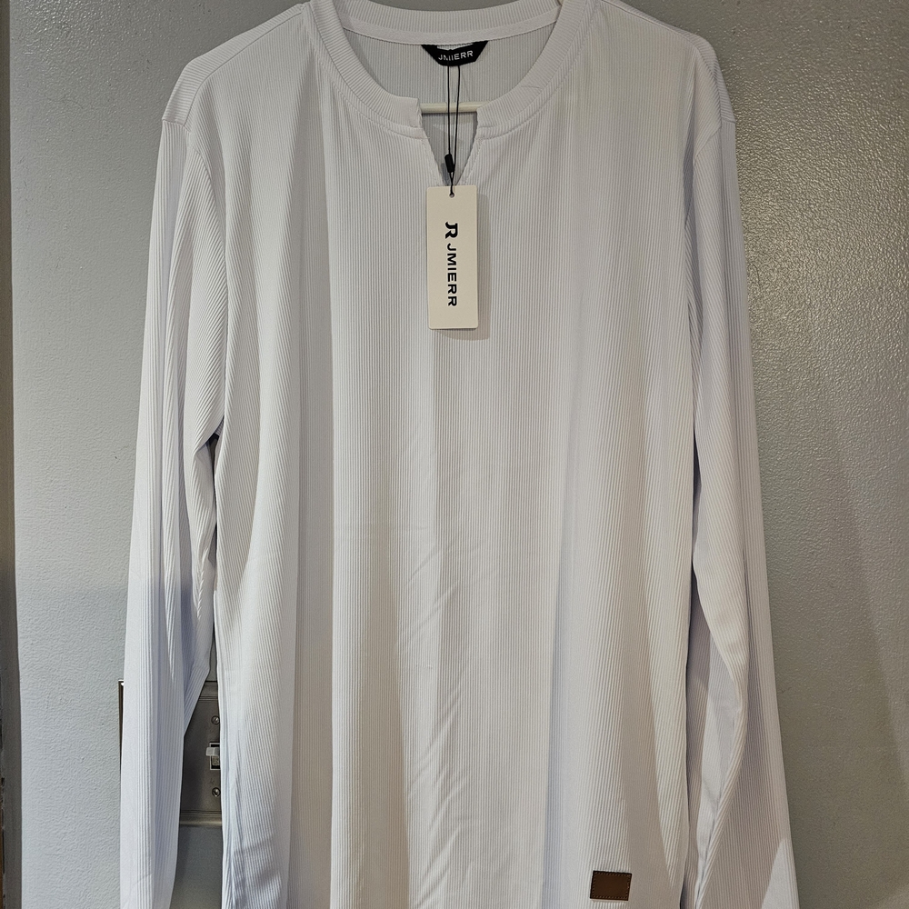 White Long Sleeve Men's Shirt